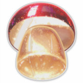 Pilzaufkleber rot modern  aufkleber (Vorderseite)