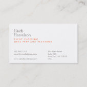 Pilzbild weiß/braun - Catering, Koch Visitenkarte (Rückseite)