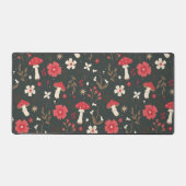 Pilzblumen dunkle botanische Hütte Schreibtischunterlage (Vorderseite)