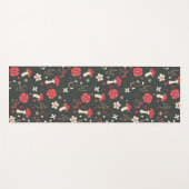 Pilzblumen dunkle botanische Hütte Yogamatte (Vorderseite (Horizontal))