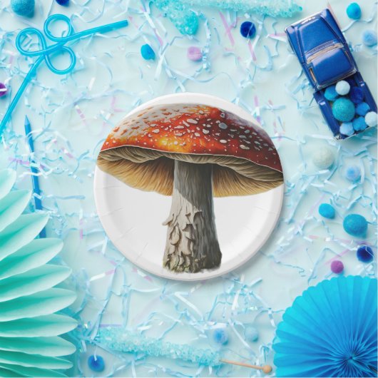 Pilzdesign aus Papierplatten Pappteller (Party)