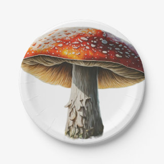 Pilzdesign aus Papierplatten Pappteller