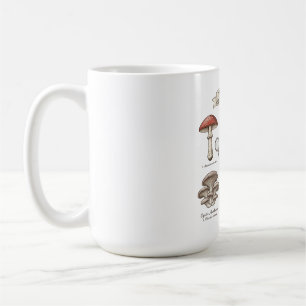 Pilzdiagramm, Vintage-Botanik, Mykologie-Shirt Kaffeetasse