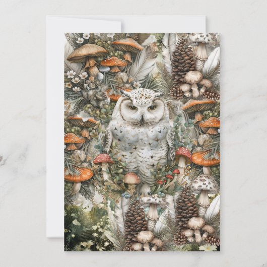 Pilze 1. Geburtstag Party Einladung (Rückseite)