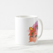 Pilze Aquarellmalerei Kaffeetasse (VorderseiteRechts)