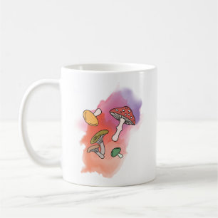 Pilze Aquarellmalerei Kaffeetasse