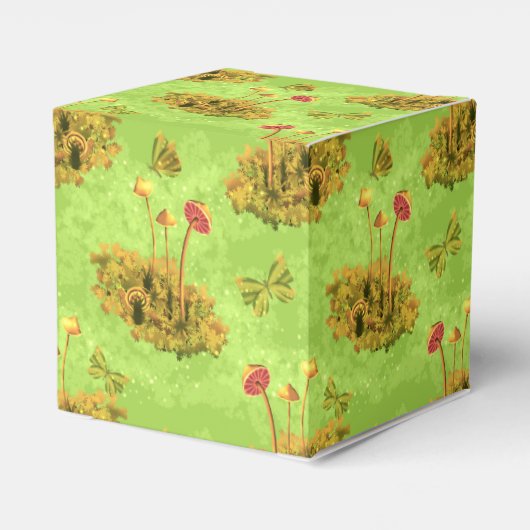 Pilze auf Moos Geschenkschachtel (Rückseite)