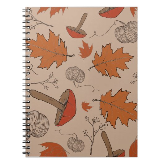 Pilze aus dem Herbst Notizblock (Vorderseite)