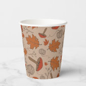 Pilze aus dem Herbst Pappbecher (Rückseite)