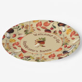 Pilze aus dem Herbst personalisierte Teller (Schrägansicht)