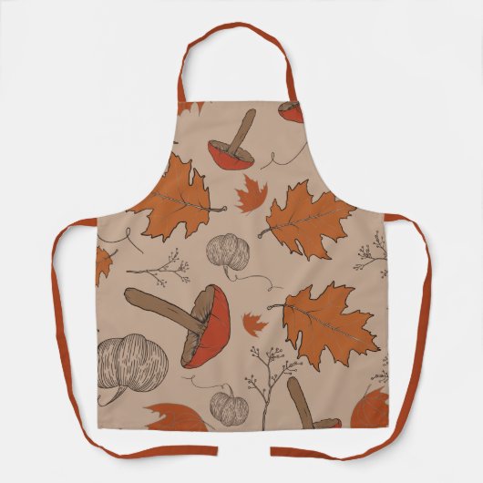 Pilze aus dem Herbst Schürze (Vorderseite)