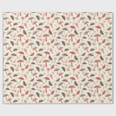 Pilze aus dem Mittelalter, Retro-Inspiriert Geschenkpapier (Flach)