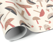 Pilze aus dem Mittelalter, Retro-Inspiriert Geschenkpapier (Rolleneckpunkt)