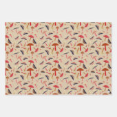 Pilze aus dem Mittelalter, Retro-Inspiriert Geschenkpapier Set (Vorderseite 3)