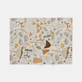 Pilze aus dem Mushroom Hunter Mitte des Jahrhunder Fleecedecke (Vorderseite (Horizontal))