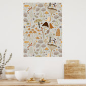Pilze aus dem Mushroom Hunter Mitte des Jahrhunder Poster (Küche)