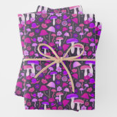 Pilze aus den 70er Jahren Psychedelisch, rosa, Lil Geschenkpapier Set (Beispiel)