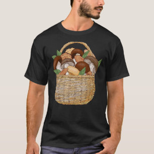 Pilze Basket Mycology Fungi Foraging Mushroom T-Shirt