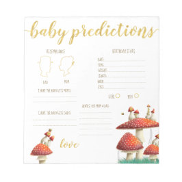 Pilze & Bienen-Babyvorhersagen, die das Spiel erra Notizblock