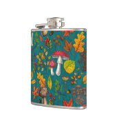 Pilze, Blätter, Nüsse und Beeren im Herbst auf bla Flachmann (Links)