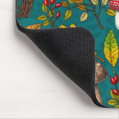 Pilze, Blätter, Nüsse und Beeren im Herbst auf bla Mousepad (Ecke)