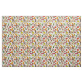 Pilze, Blätter, Nüsse und Beeren im Herbst auf Wei Stoff (Fat Quarter (45,7 x 55,9 cm))