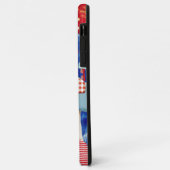 Pilze Blaue Gingham Case-Mate iPhone Hülle (Hinten/Links)