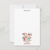 Pilze & Blumen Mitte Jahrhundert Moderner Individu Dankeskarte (Vorderseite)