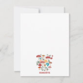 Pilze & Blumen Mitte Jahrhundert Moderner Individu Mitteilungskarte (Vorderseite)