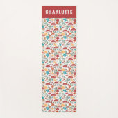 Pilze & Blumen Mitte Jahrhundert Moderner Individu Yogamatte (Vorderseite)