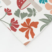 Pilze & Blumen Mitte Jahrhundert Modernes Muster Fleecedecke (Ecke)