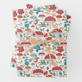 Pilze & Blumen Mitte Jahrhundert Modernes Muster Geschenkpapier Set (Beispiel)
