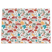 Pilze & Blumen Mitte Jahrhundert Modernes Muster Große Geschenktüte (Vorderseite)