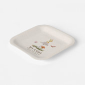 Pilze Butterfisch Woodland Girl Babydusche P Pappteller (Gewinkelt)