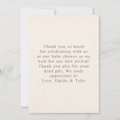 Pilze Butterflies Babydusche Dankeskarte (Rückseite)