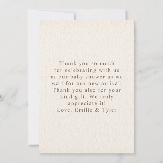 Pilze Butterflies Babydusche Dankeskarte (Rückseite)