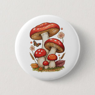 Pilze Cottagecore Sublimation Goblincore Button