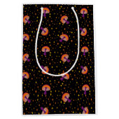 Pilze der Herbstmagie_schwarz Mittlere Geschenktüte (Vorderseite)