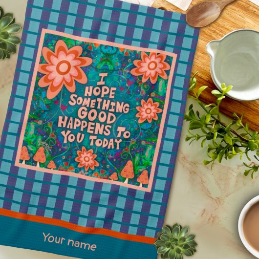 Pilze Etwas Gutes Zitat Name Kariert Stilvoll Geschirrtuch