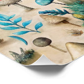 Pilze Fairyland Baby Dusche Begrüßungszeichen Poster (Ecke)