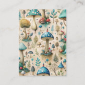 Pilze Fairyland Baby Dusche Windelwanne Begleitkarte (Rückseite)