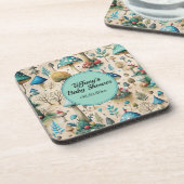 Pilze Fairyland Babydusche Getränkeuntersetzer (Linke Seite)