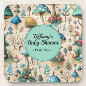 Pilze Fairyland Babydusche Getränkeuntersetzer (Vorderseite)