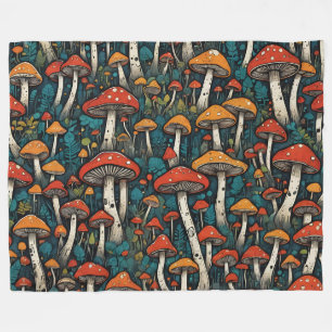 Pilze Fleecedecke