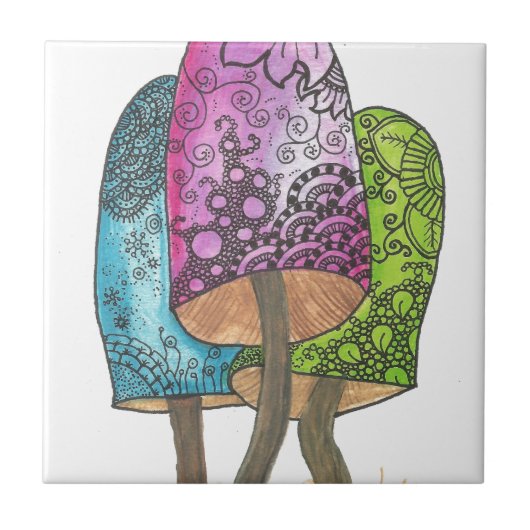 Pilze Fliese (Vorderseite)