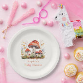 Pilze Floral Baby Dusche Pappteller (Party)