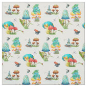 Pilze, Frosche, Libellen, Schmetterlinge Stoff (Muster)