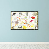 Pilze (genießbar und medizinisch) Große Leinwand (Insitu (Holzboden))