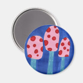 Pilze, Gepunktet Magnet (Vorderseite/Rückseite)