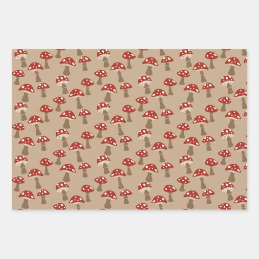 Pilze-Geschenk Wrap-Set Geschenkpapier Set (Vorderseite 3)